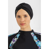 Black Sleek Swim Turban